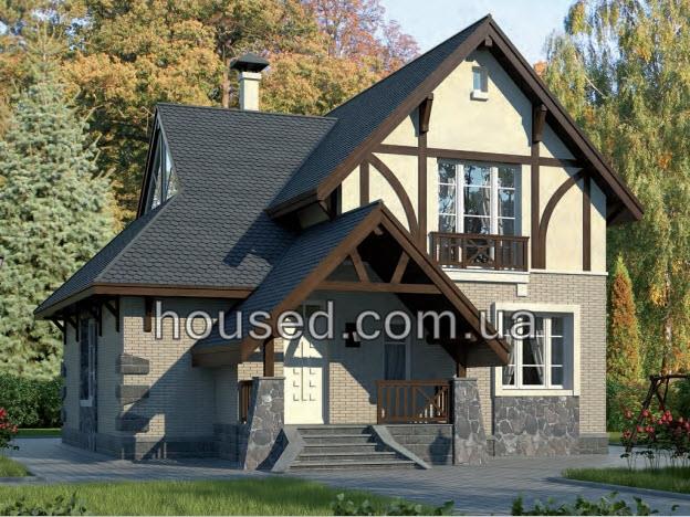 Проект дома № 14505 - загородный дом с мансардой