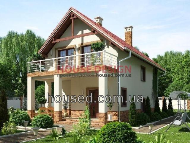 Проект дома № 13409 - узкий двухэтажный дом